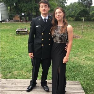 Black with sliver and Gold beads size 3/4